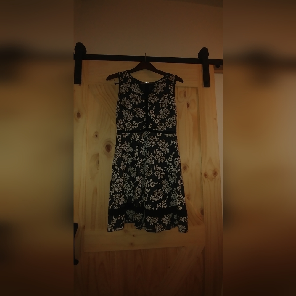 Mix by 41 Hawthorne Navy Blue Dress with White Flower